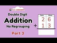 Video thumbnail for Addition Double Digit No Regrouping - PART 3 | UAE Worksheets