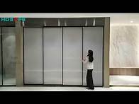 Video thumbnail for 1Fix+3 Glass Sliding Door Without Bottom Track in Hdsafe Showroom