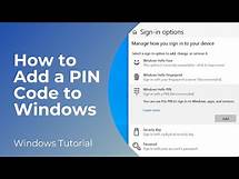Video thumbnail for How to Add a PIN Code to Windows 10