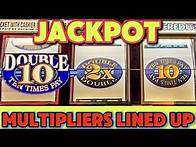 Video thumbnail for JACKPOT HANDPAY Double 10 Times Pay Old School Classic Reel Slot