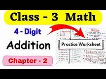 Video thumbnail for Class 3 Maths Addition | Class 3 Maths Worksheet| Addition Worksheet for Grade 3 | Class 3 Worksheet