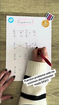 Video thumbnail for How to solve fraction problems with different denominators? #mathstrick