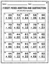 Video thumbnail for 2 Digit Mixed Addition and Subtraction (with and Without Regrouping) Worksheet - Etsy