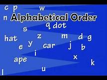 Video thumbnail for A Lesson on Alphabetizing