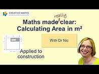 Video thumbnail for Calculating Area in square metres - Maths made really clear with Dr Nic