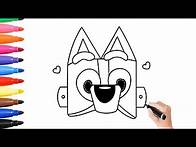 Video thumbnail for How to Draw Bluey Mask Easy | Bluey Drawing and Coloring Tutorial