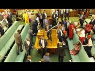 Video thumbnail for Ugandan MPs fight in parliament for second day over presidential age limit