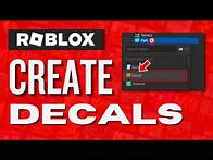 Video thumbnail for How To Create Decals In Roblox
