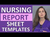 Video thumbnail for Nursing Shift Report Sheet Templates by Nurse Sarah | How to Give a Nursing Shift Report