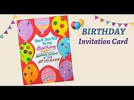 Video thumbnail for DIY Birthday Invitation Card | Invitation Card for Birthday | Birthday Invitation Card Ideas