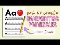 Video thumbnail for Create Handwriting Printables Using Canva | Low Content Workbook | Canva Tutorial