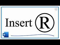 Video thumbnail for Insert Registered Trademark Symbol in Microsoft Word