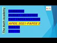Video thumbnail for Checkpoint Primary Maths Paper 2/ April 2021/Cambridge Primary/ 0845/02(Q 1-17) Fully Solved