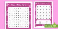 Video thumbnail for Phase 5 Tricky Words Word Search