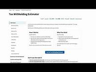 Video thumbnail for How to use the IRS Tax Withholding Estimator Tool (A walkthrough)