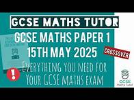 Video thumbnail for Everything You Need for GCSE Maths Paper 1 Thursday 15th May 2025 | Foundation | Edexcel AQA