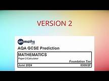 Video thumbnail for UPDATED 2024 Predicted Maths GCSE Paper 2 Calculator AQA (Foundation) Calculator Exam 8300/2F