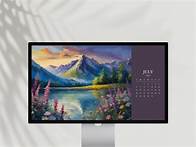 Video thumbnail for 2025 Desktop Calendar | Monthly Digital Wallpapers | Aesthetic Desktop & Laptop Background | Sunday and Monday Week Start | Instant Download - Etsy