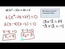 Video thumbnail for Solving Quadratic Equations by FACTORING | Grade 10 Math | jensenmath.ca