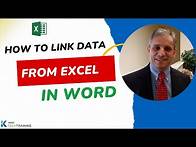 Video thumbnail for How to Link Data Between Excel and Word - Create Reports with Live Data