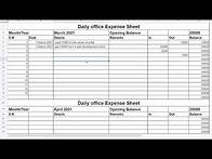 Video thumbnail for How To Create A Daily Office Expense Sheet Using Google Sheets