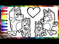 Video thumbnail for Drawing and Coloring Bluey and Her Family 🐶❤️ Drawings for Kids