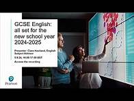 Video thumbnail for Pearson Edexcel GCSE English: all set for 2024-2025