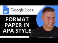Video thumbnail for How to Format Paper in APA Style in Google Docs | Google Docs Tutorial 2025