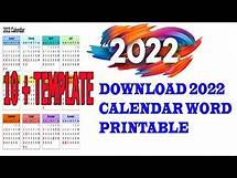 Video thumbnail for DOWNLOAD 2022 CALENDAR WORD PRINTABLE | FREE