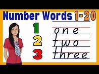 Video thumbnail for 1-20 Number Names in English Spelling Learn The Number Words Quick Lesson for Kids