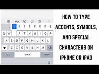 Video thumbnail for How to Type Accents, Symbols, and Special Character Letters on iPhone or iPad