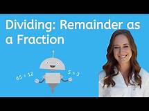 Video thumbnail for How to Show Remainder as a Fraction