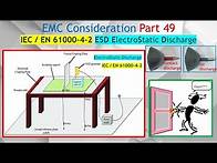 Video thumbnail for EMC Part 49. IEC / EN 61000-4-2. Electrostatic Discharge (ESD). Introduction to the Test Procedures.