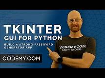 Video thumbnail for Build A Strong Password Generator App - Python Tkinter GUI Tutorial #170