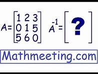 Video thumbnail for Inverse of 3x3 matrix