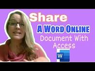 Video thumbnail for Share a Word Online document with edit access