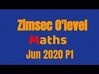 Video thumbnail for Zimsec O’level Maths J2020 P1 full paper