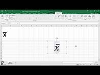 Video thumbnail for How to write X-bar in Excel