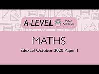 Video thumbnail for A-level Maths - Paper 1 October 2020 | PMT Education