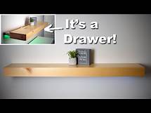 Video thumbnail for How to Make a Floating Shelf...That's Also a Hidden Drawer! Plan Available