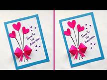 Video thumbnail for How to make A Easy Thank You Card | DIY Easy Thank You Card | DIY card ideas | Greeting Card
