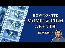 Video thumbnail for APA 7th Edition: How to Create a Movie or Film Reference (English)