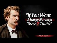 Video thumbnail for If You want a Happy Life accept these 7 Truths|Mark Twain Motivational Life quotes.