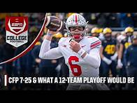 Video thumbnail for CFP RANKINGS No. 7 to No. 25 🚨 How would a 12-team playoff THIS YEAR play out? | CFP Selection Show