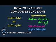 Video thumbnail for How to Evaluate Composite Functions | Algebraic, Table & Graph Examples