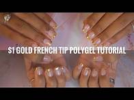 Video thumbnail for GOLD FRENCH TIP POLYGEL + REMOVAL NAIL TUTORIAL | $1 FOIL, FAST, EASY, AND LONG LASTING