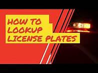 Video thumbnail for How To Lookup License Plates