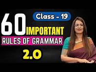 Video thumbnail for 60 Important Rules Of Grammar 2.O | Class - 19 | Basic English Grammar | English With Rani Ma'am