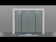 Video thumbnail for Synchronous Slim Frame Sliding Glass Door With Soft Closing