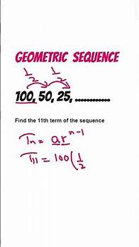 Video thumbnail for Find the nth term in a Geometric Sequence #shorts #maths #education #exam